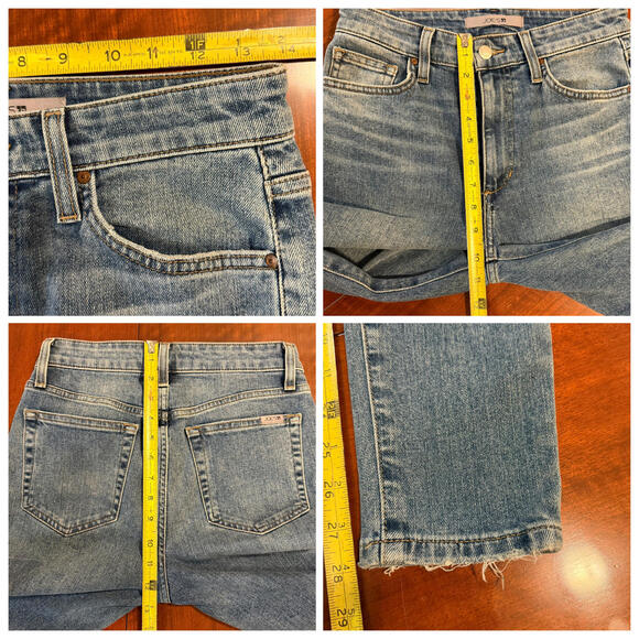 Joe's Jeans High Rise Skinny Ankle Siyeh Blue Distressed Hem Stretch Jeans 26 - Picture 6 of 14